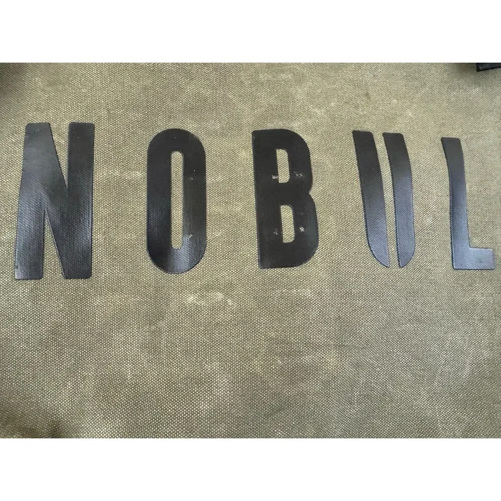 Nobull Canvas Backpack Gym Bag Laptop Carrier Green Distressed